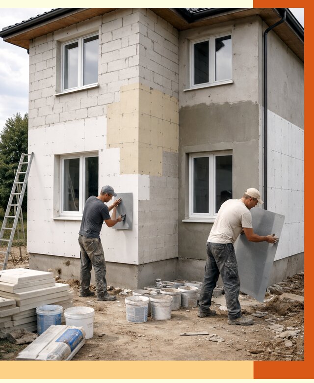 Утепление дома из газобетона в Серпухове от 4268 руб./м² — заказать у ТепломастерСрп